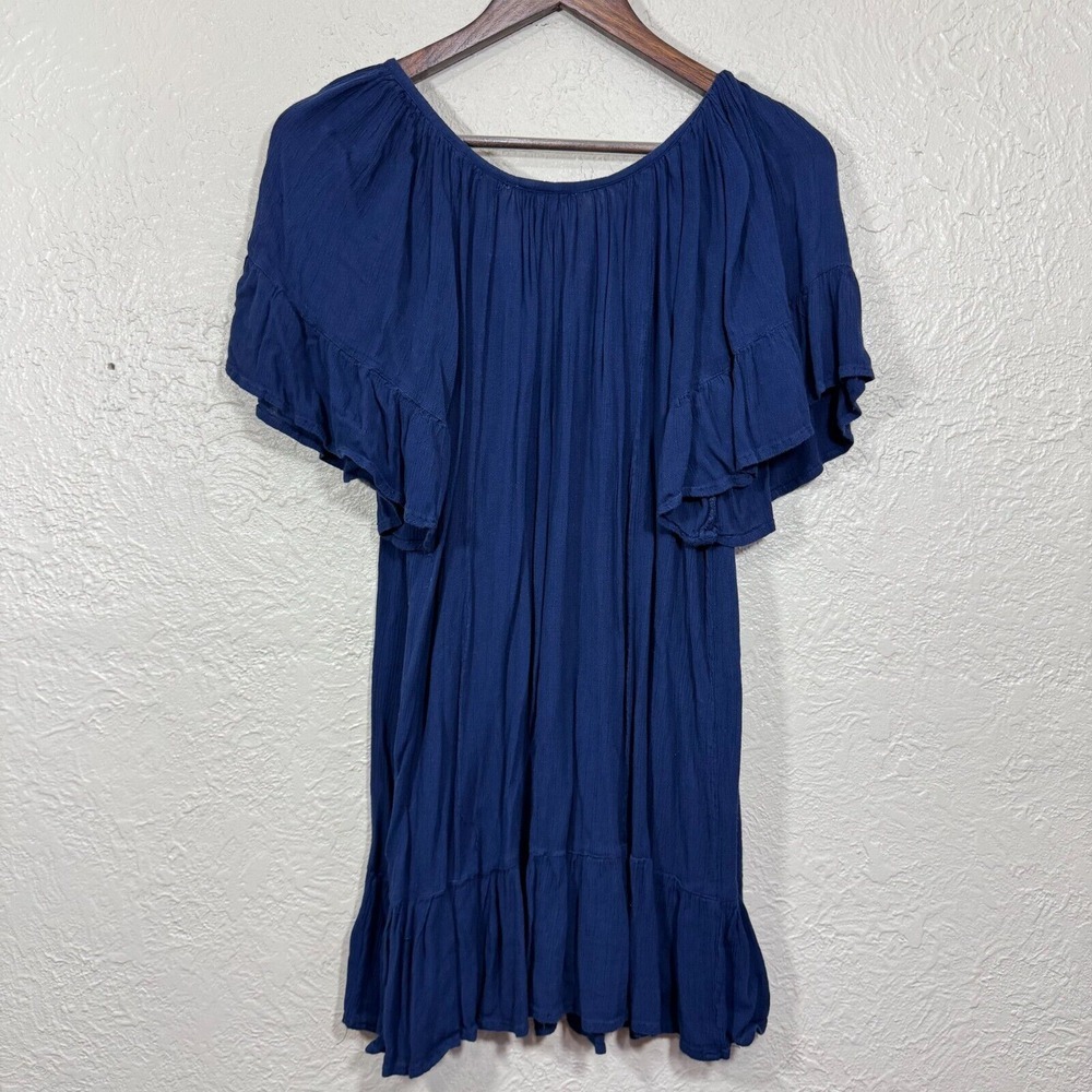 Vintage Y2K Boho Western Cowgirl Dress Tunic S Gauzy Tiered Embroidery Festival - Picture 6 of 10